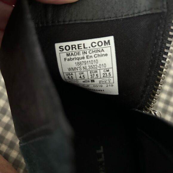 Sorel Emelie Chelsea zip Black Leather suede Ankle Bootie Women's Size 6… - Picture 8 of 9